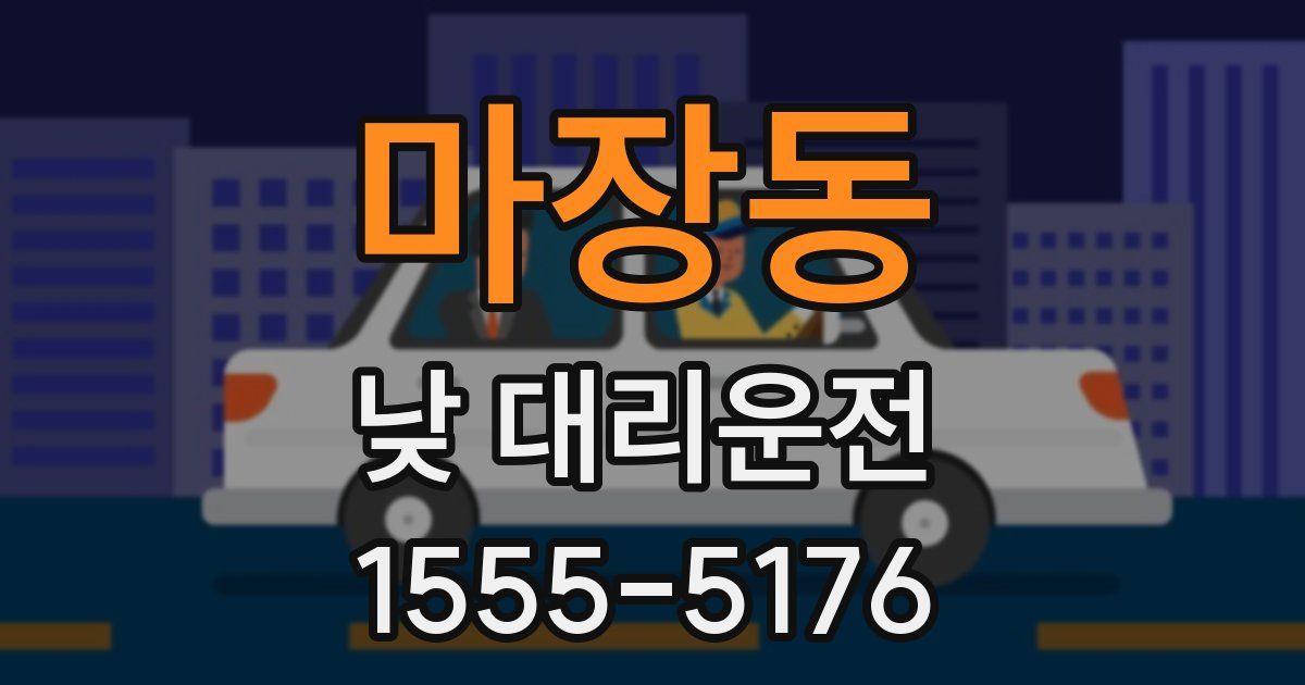 마장동 낮 대리운전