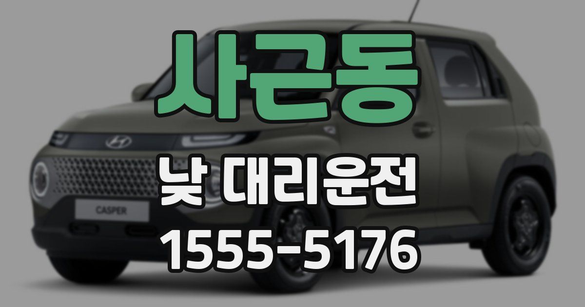 사근동 낮 대리운전