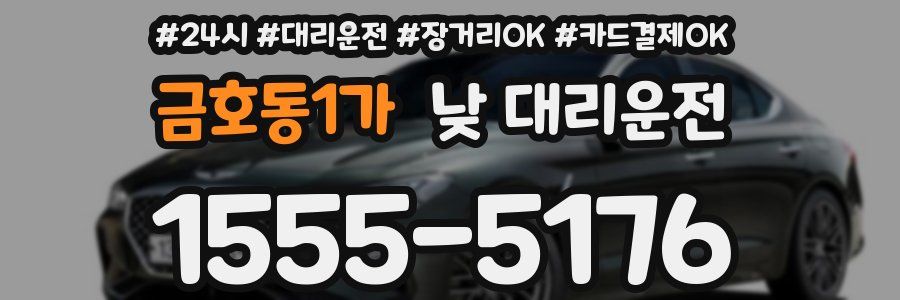 금호동1가 낮 대리운전