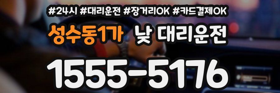 성수동1가 낮 대리운전