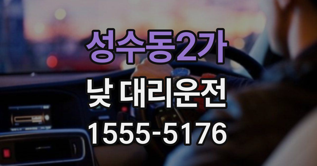성수동2가 낮 대리운전