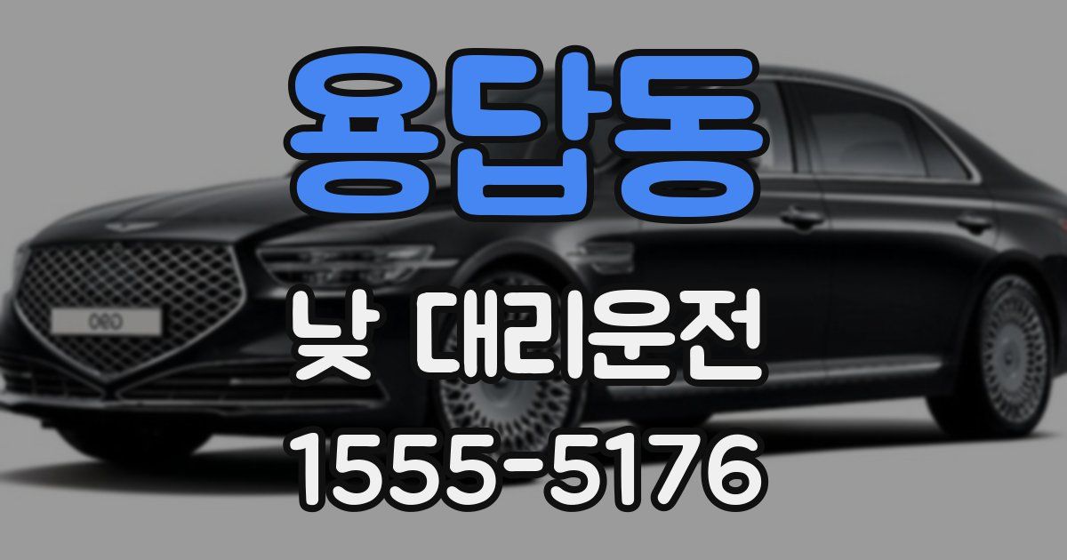 용답동 낮 대리운전