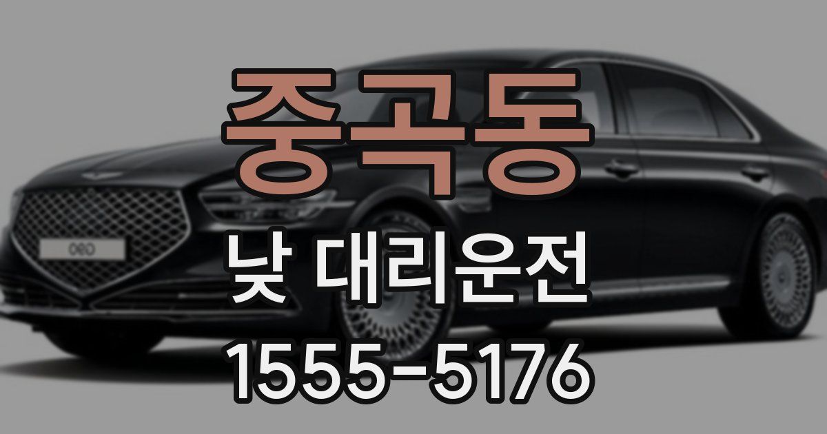 중곡동 낮 대리운전