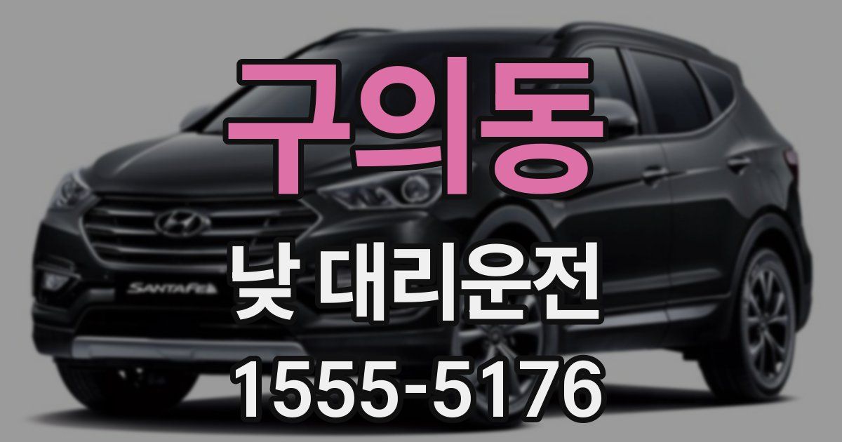 구의동 낮 대리운전