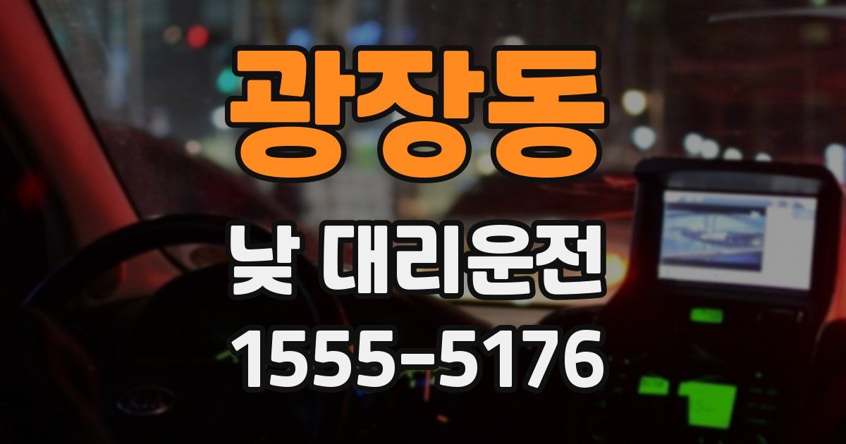 광장동 낮 대리운전