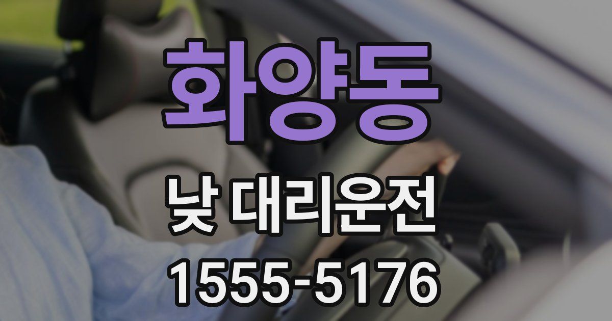 화양동 낮 대리운전