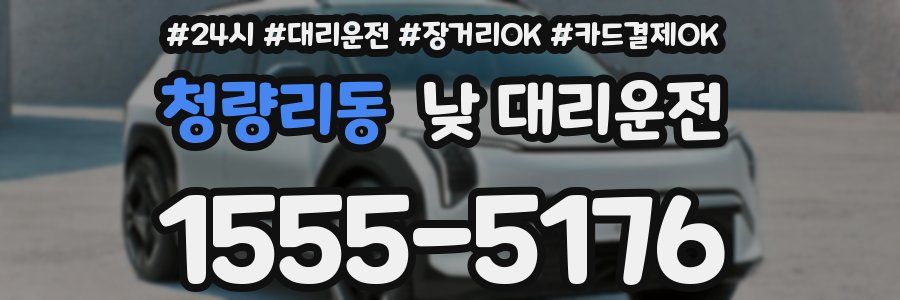 청량리동 낮 대리운전