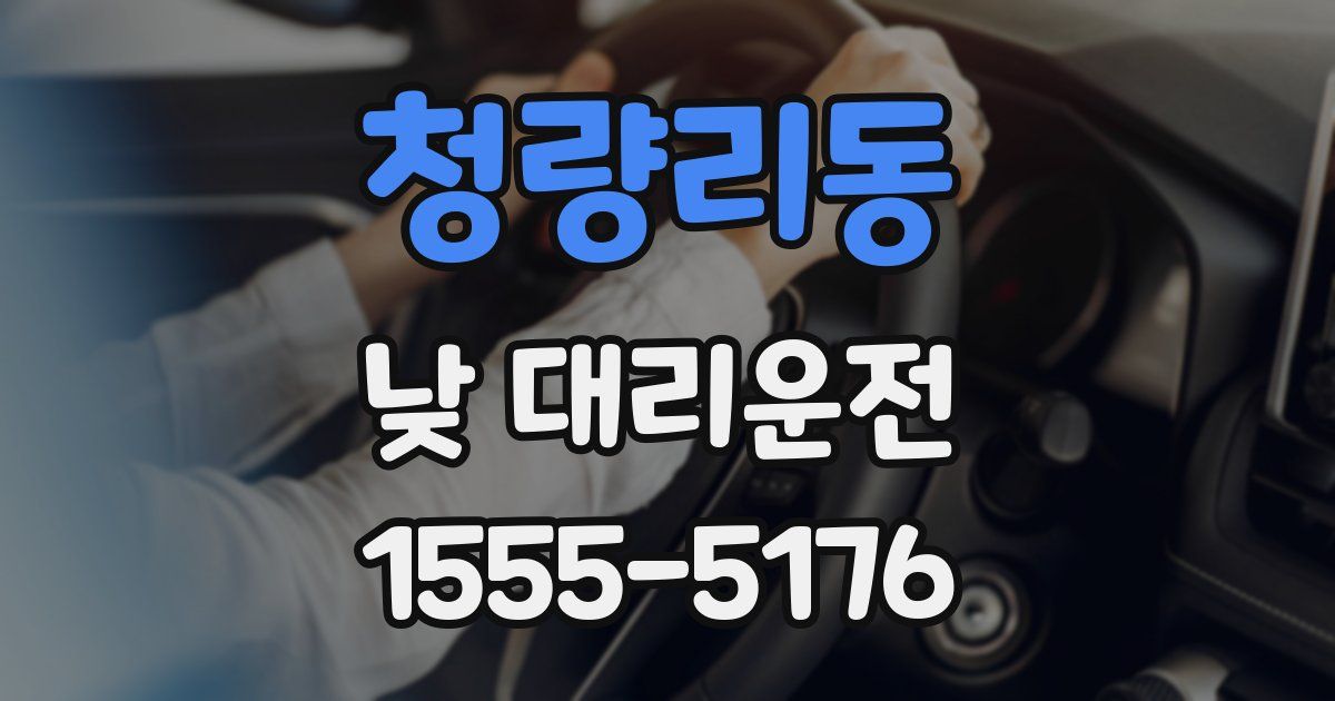 청량리동 낮 대리운전