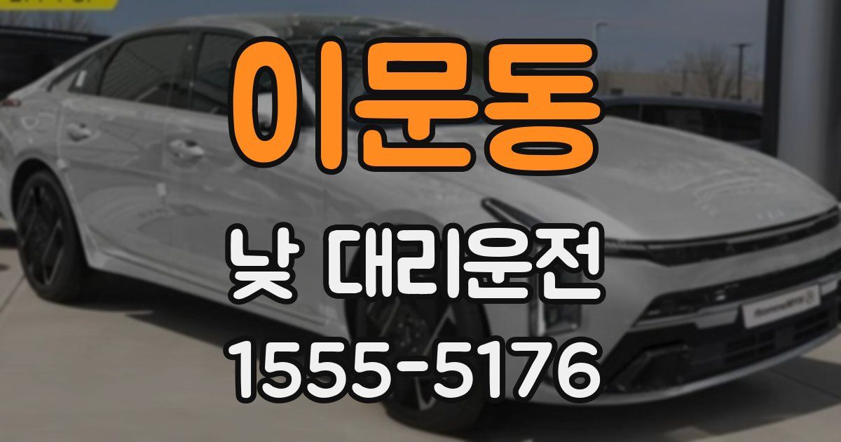 이문동 낮 대리운전