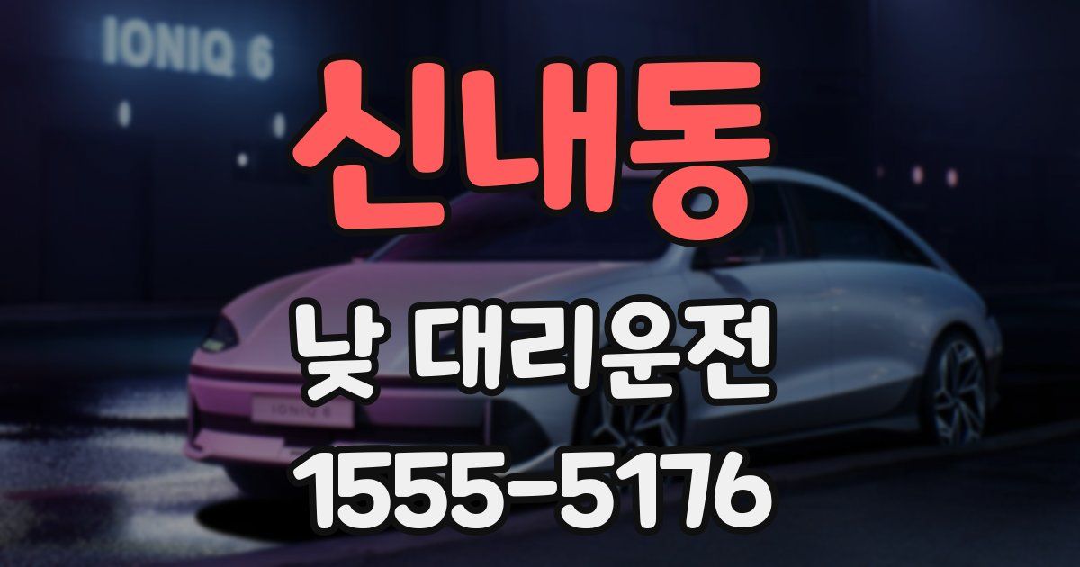 신내동 낮 대리운전