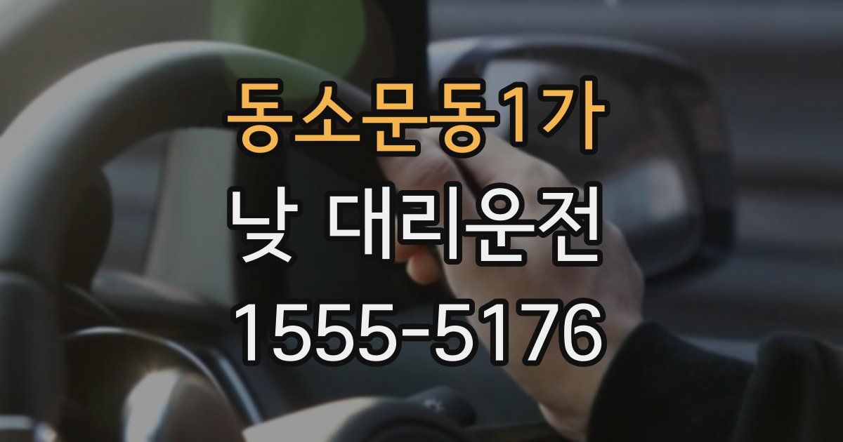 동소문동1가 낮 대리운전
