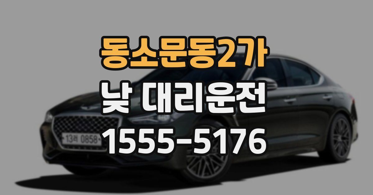 동소문동2가 낮 대리운전