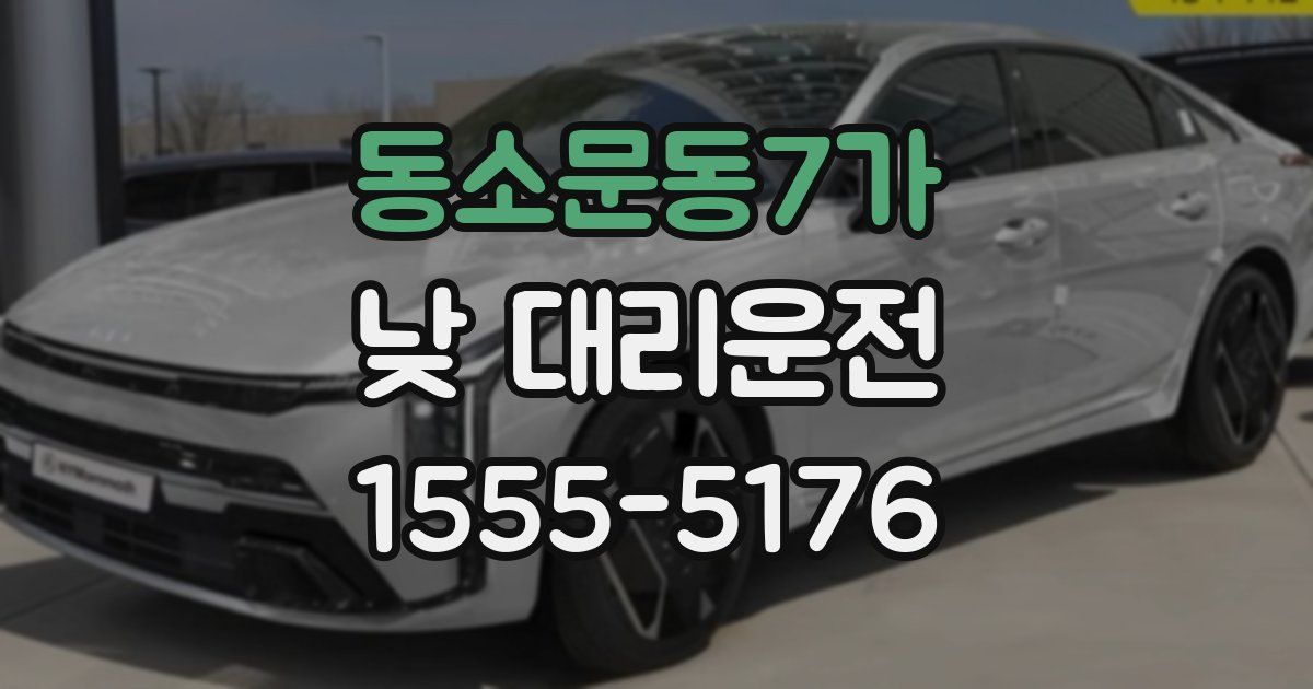 동소문동7가 낮 대리운전