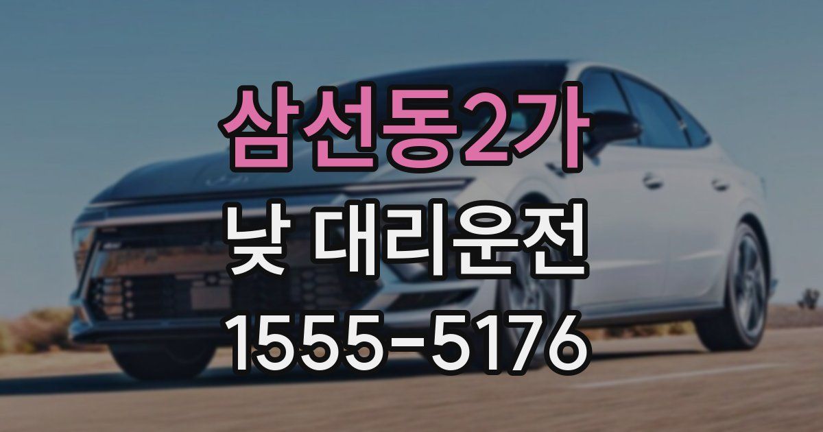 삼선동2가 낮 대리운전