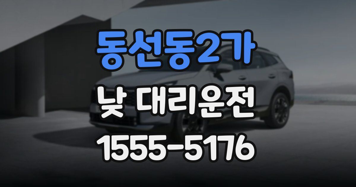 동선동2가 낮 대리운전