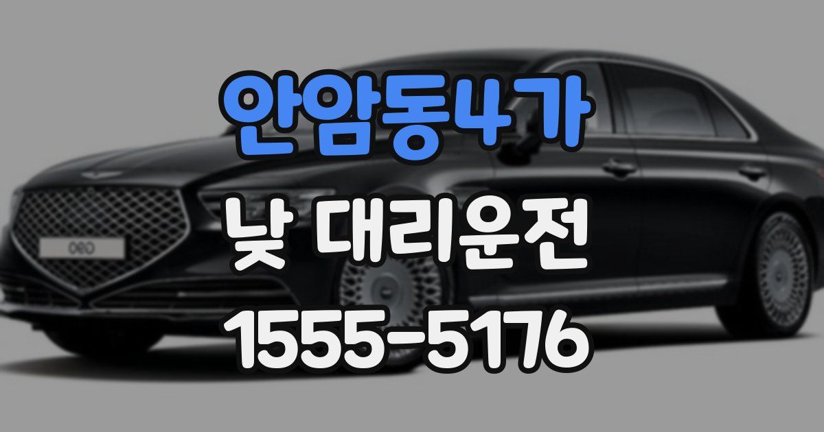 안암동4가 낮 대리운전