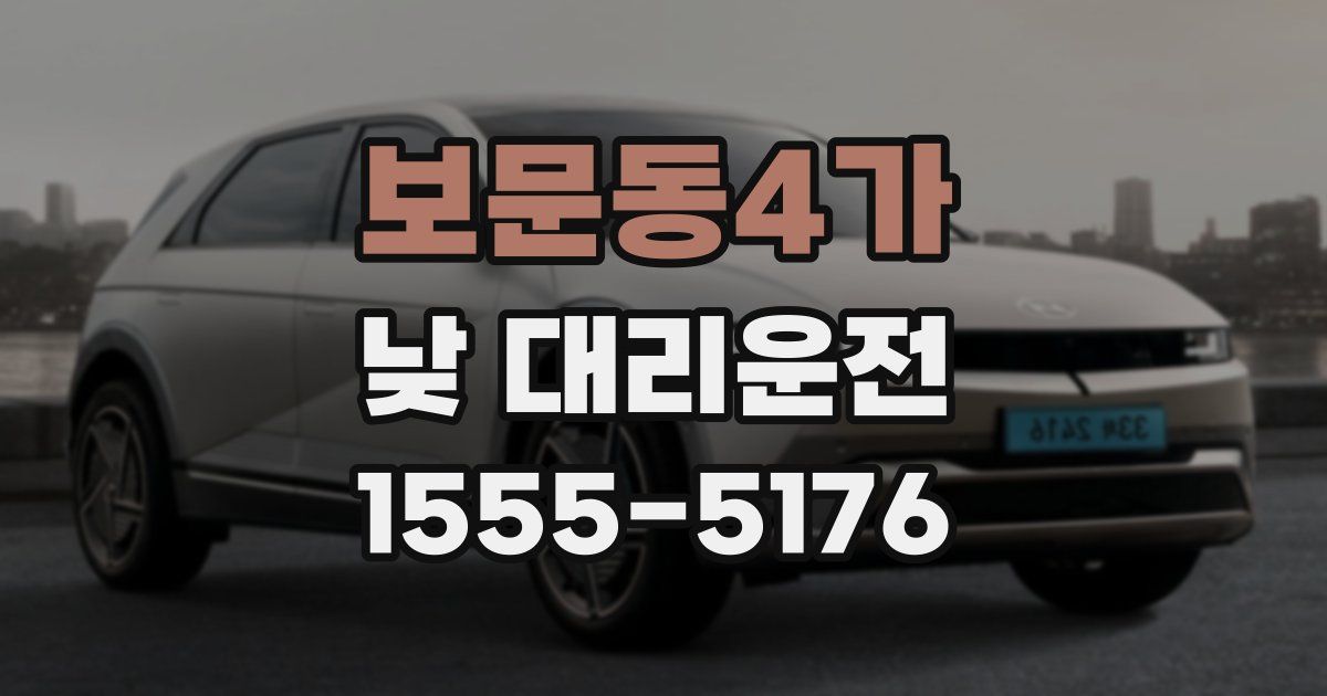 보문동4가 낮 대리운전