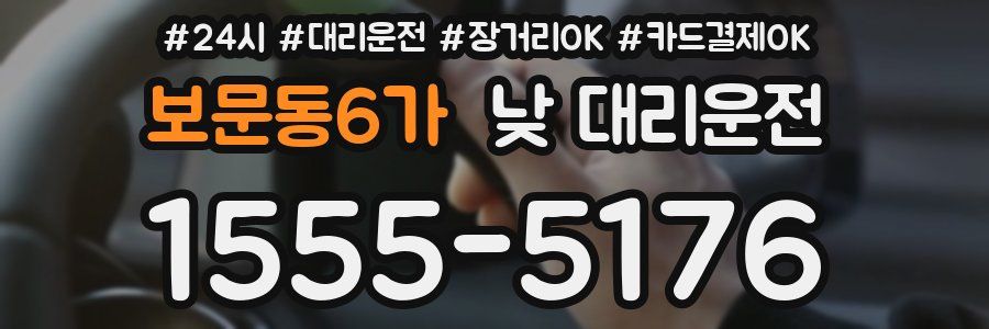 보문동6가 낮 대리운전