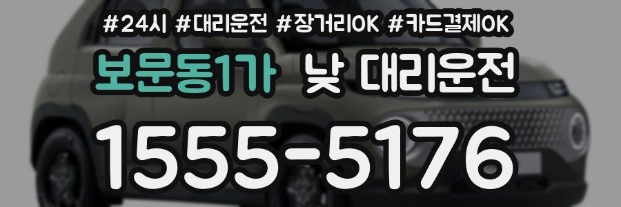 보문동1가 낮 대리운전