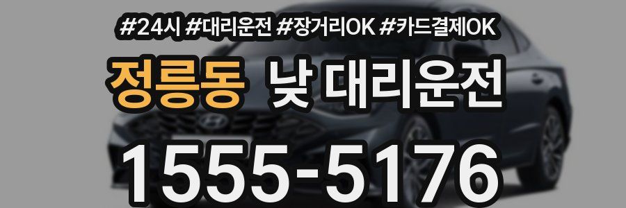 정릉동 낮 대리운전