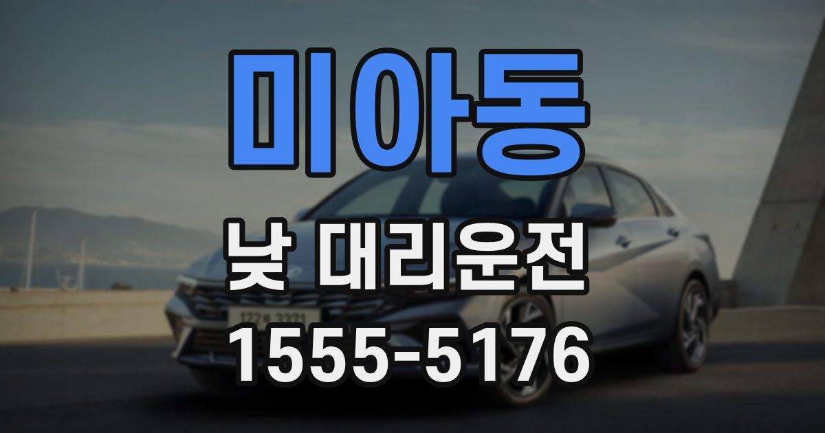 미아동 낮 대리운전