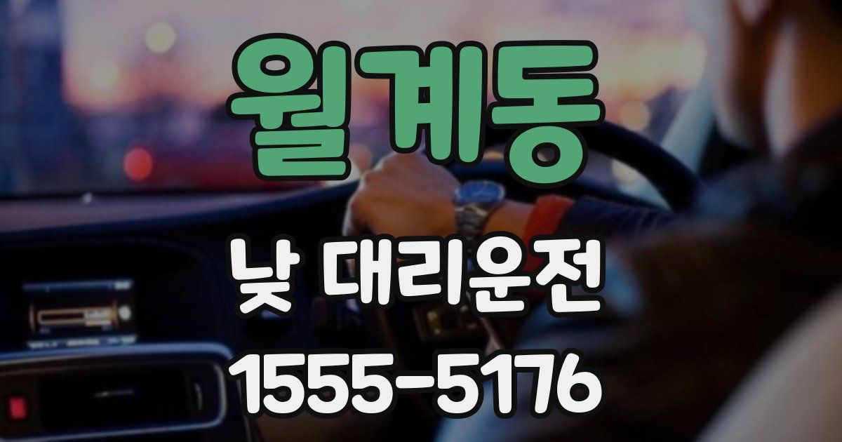 월계동 낮 대리운전
