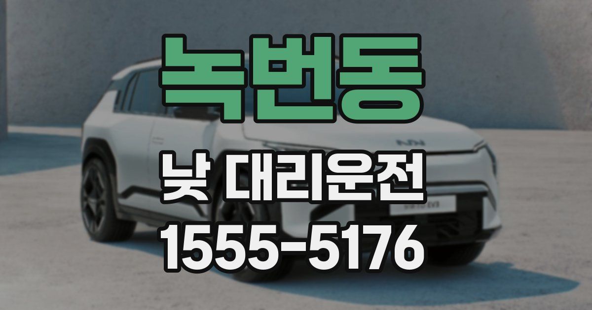 녹번동 낮 대리운전