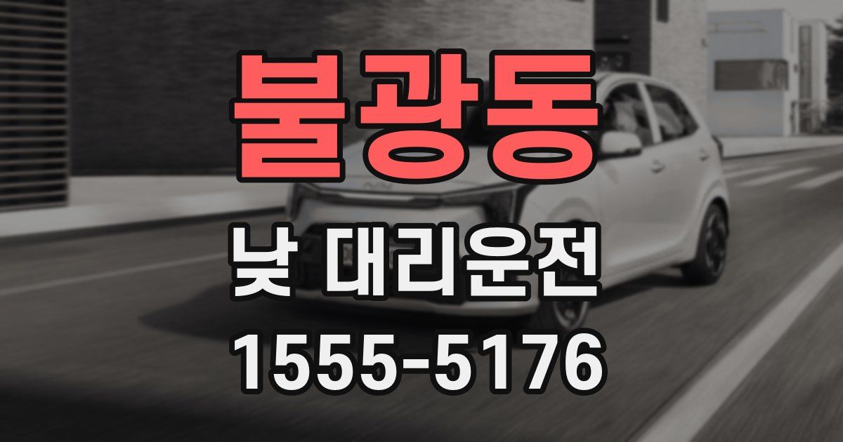 불광동 낮 대리운전