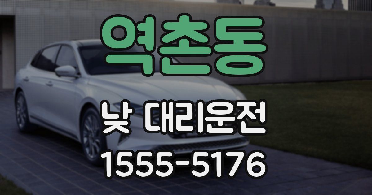 역촌동 낮 대리운전