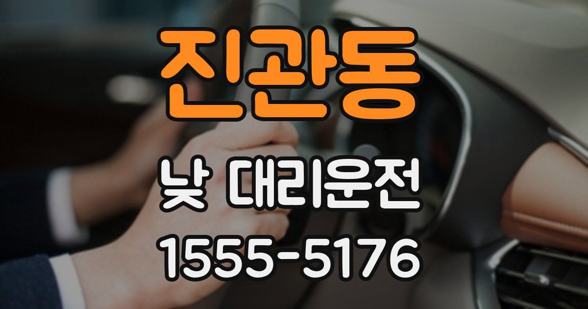 진관동 낮 대리운전