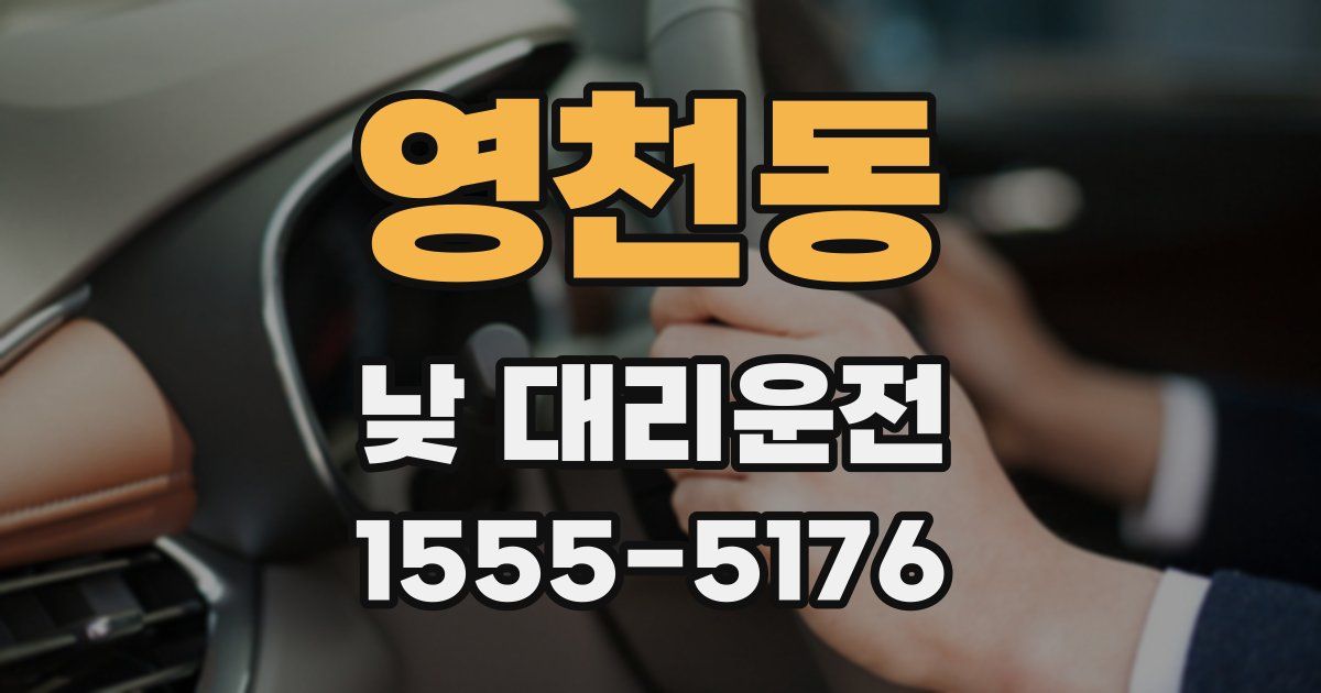 영천동 낮 대리운전