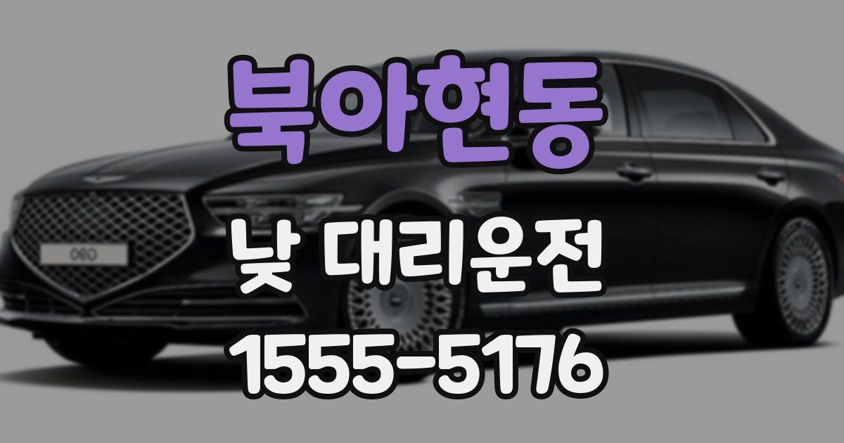 북아현동 낮 대리운전