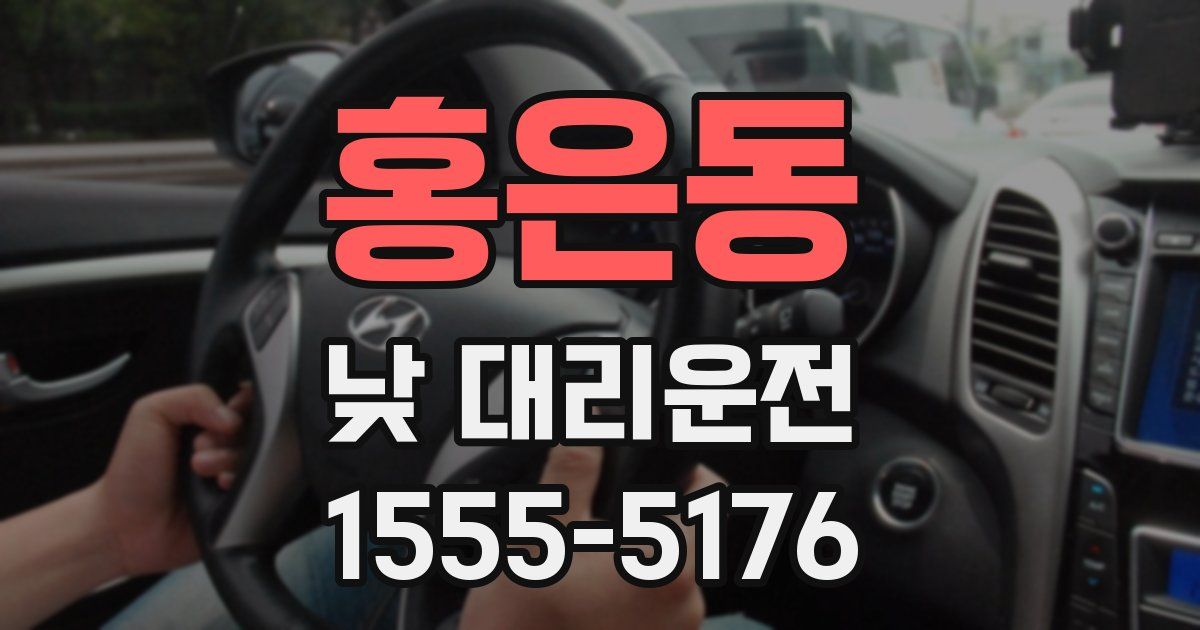 홍은동 낮 대리운전