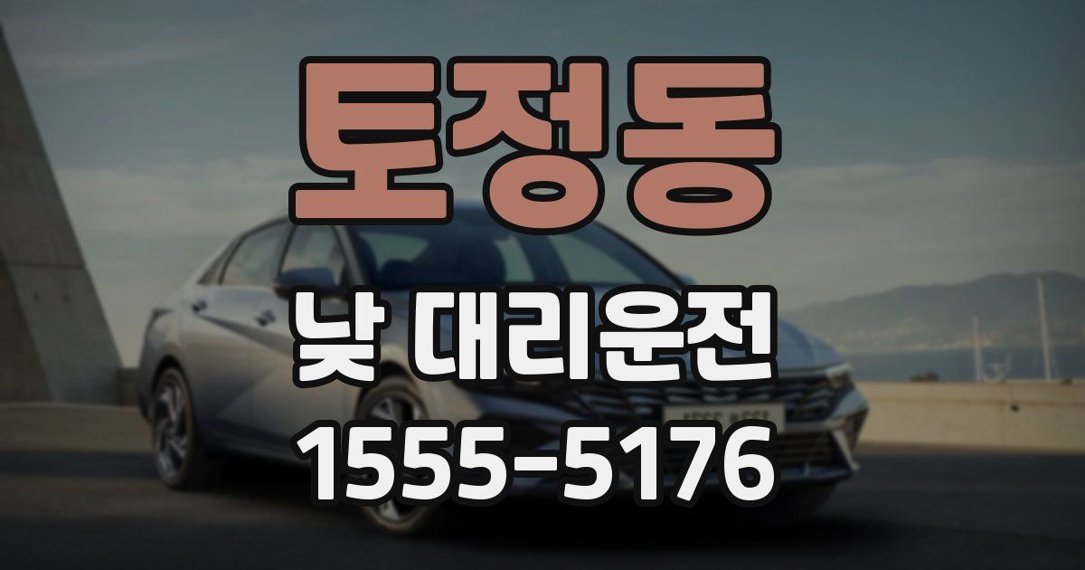 토정동 낮 대리운전