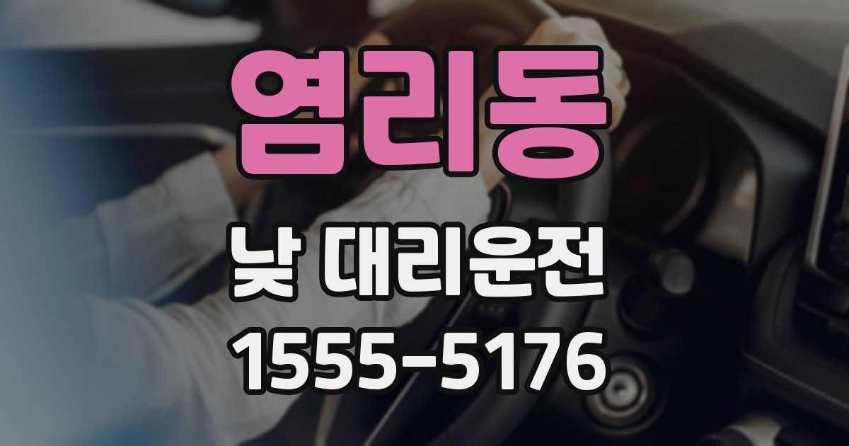 염리동 낮 대리운전