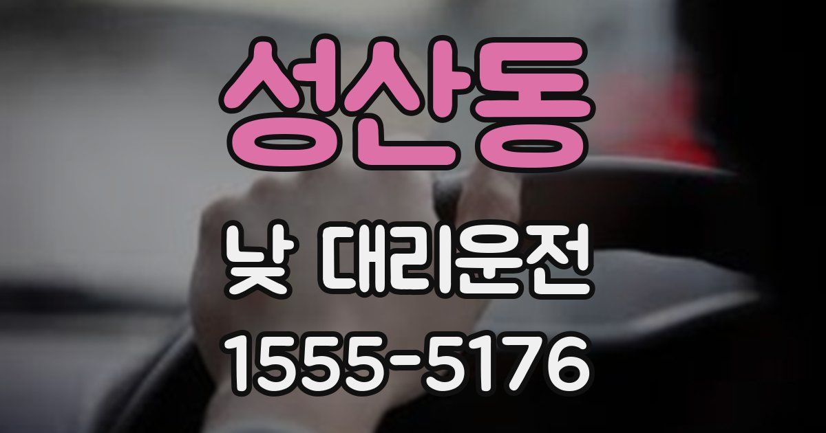 성산동 낮 대리운전