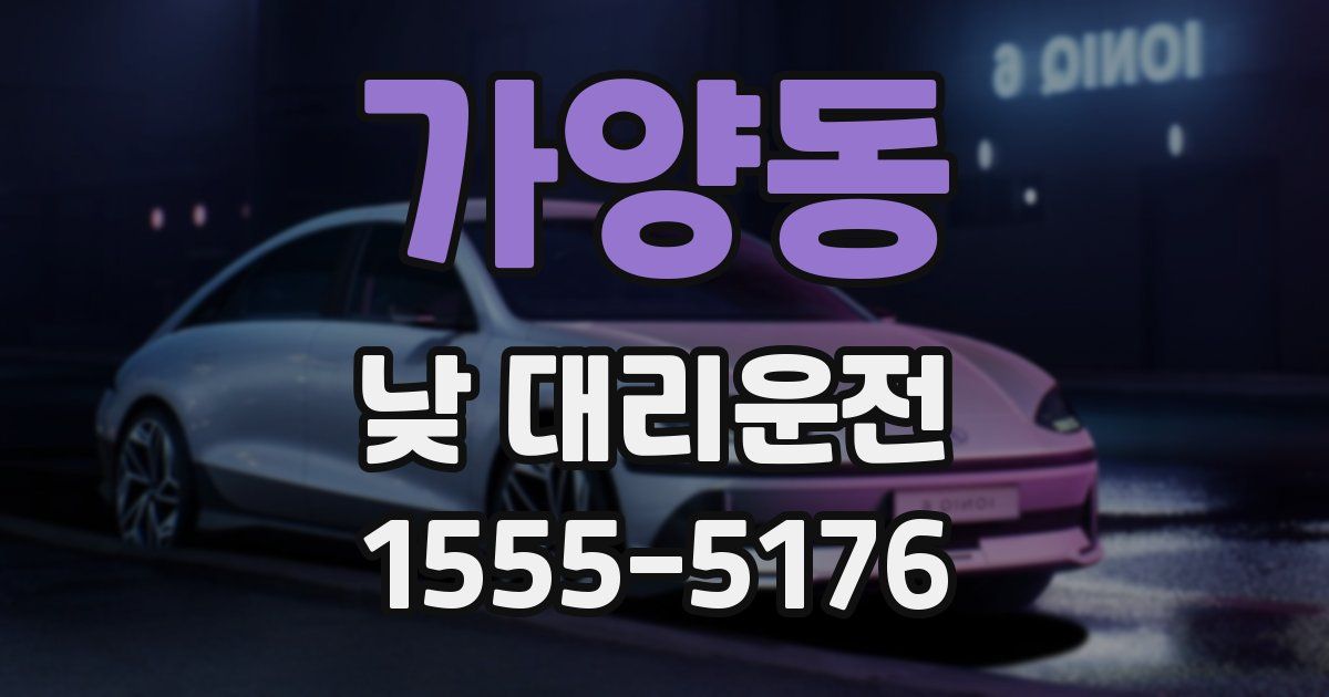 가양동 낮 대리운전