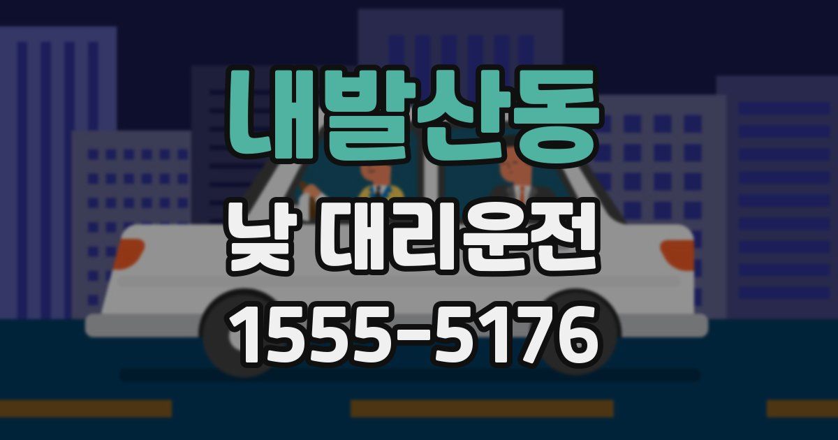 내발산동 낮 대리운전
