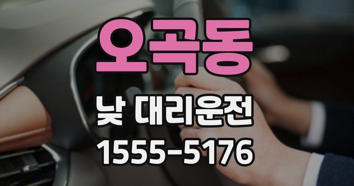 오곡동 낮 대리운전