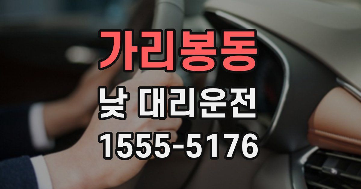가리봉동 낮 대리운전