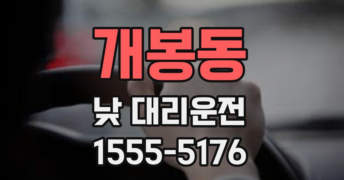 개봉동 낮 대리운전