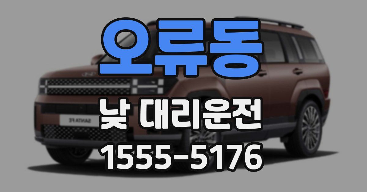 오류동 낮 대리운전