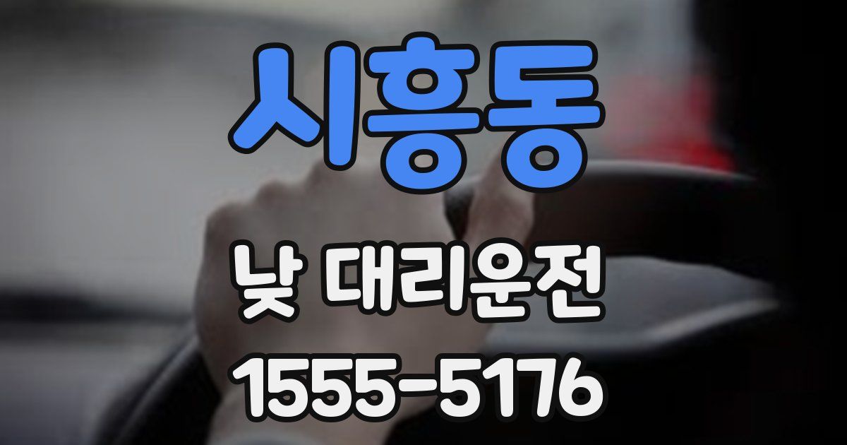 시흥동 낮 대리운전