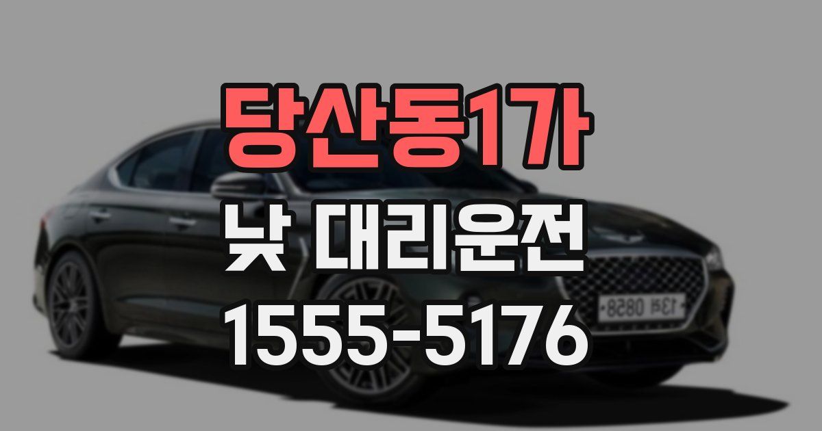 당산동1가 낮 대리운전