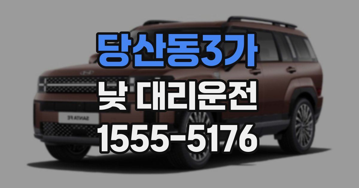 당산동3가 낮 대리운전