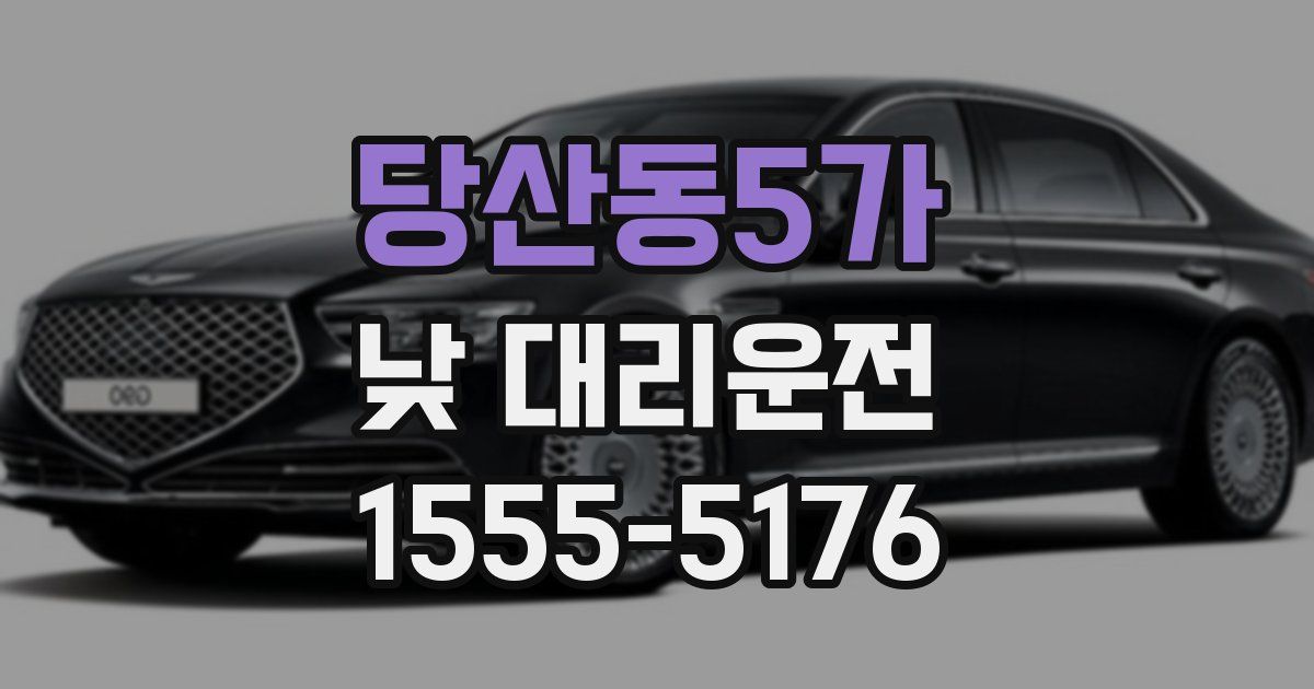 당산동5가 낮 대리운전