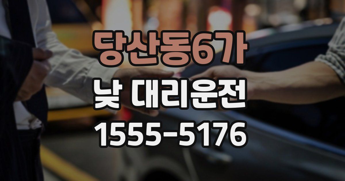 당산동6가 낮 대리운전