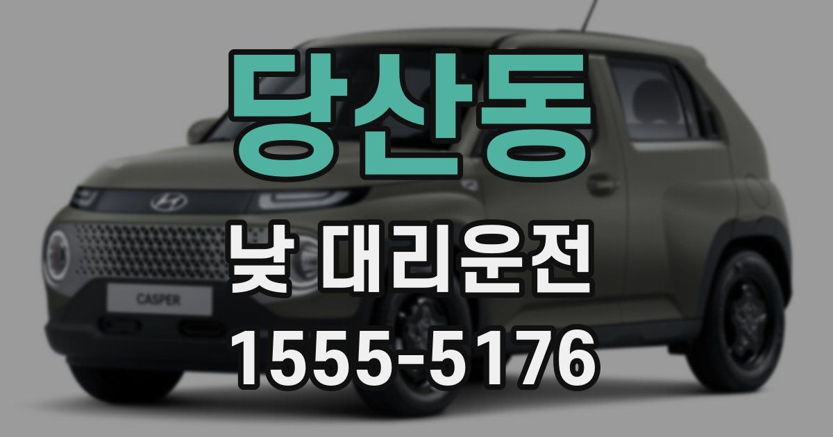 당산동 낮 대리운전
