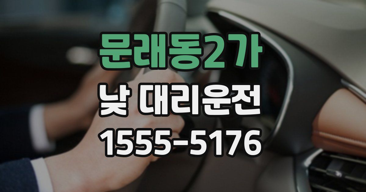 문래동2가 낮 대리운전