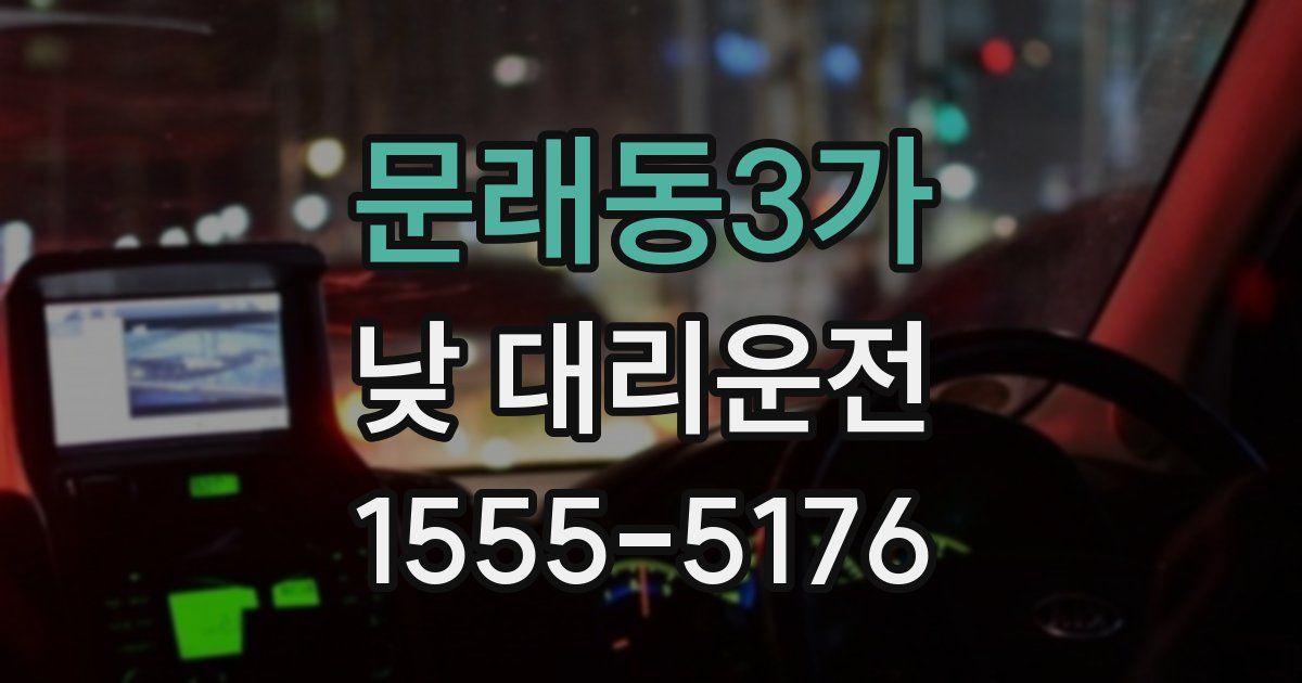 문래동3가 낮 대리운전